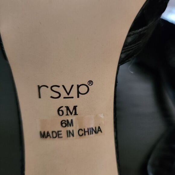 RSVP Womens Black Open Toe 3 in Heels Size 6 - Picture 8 of 9
